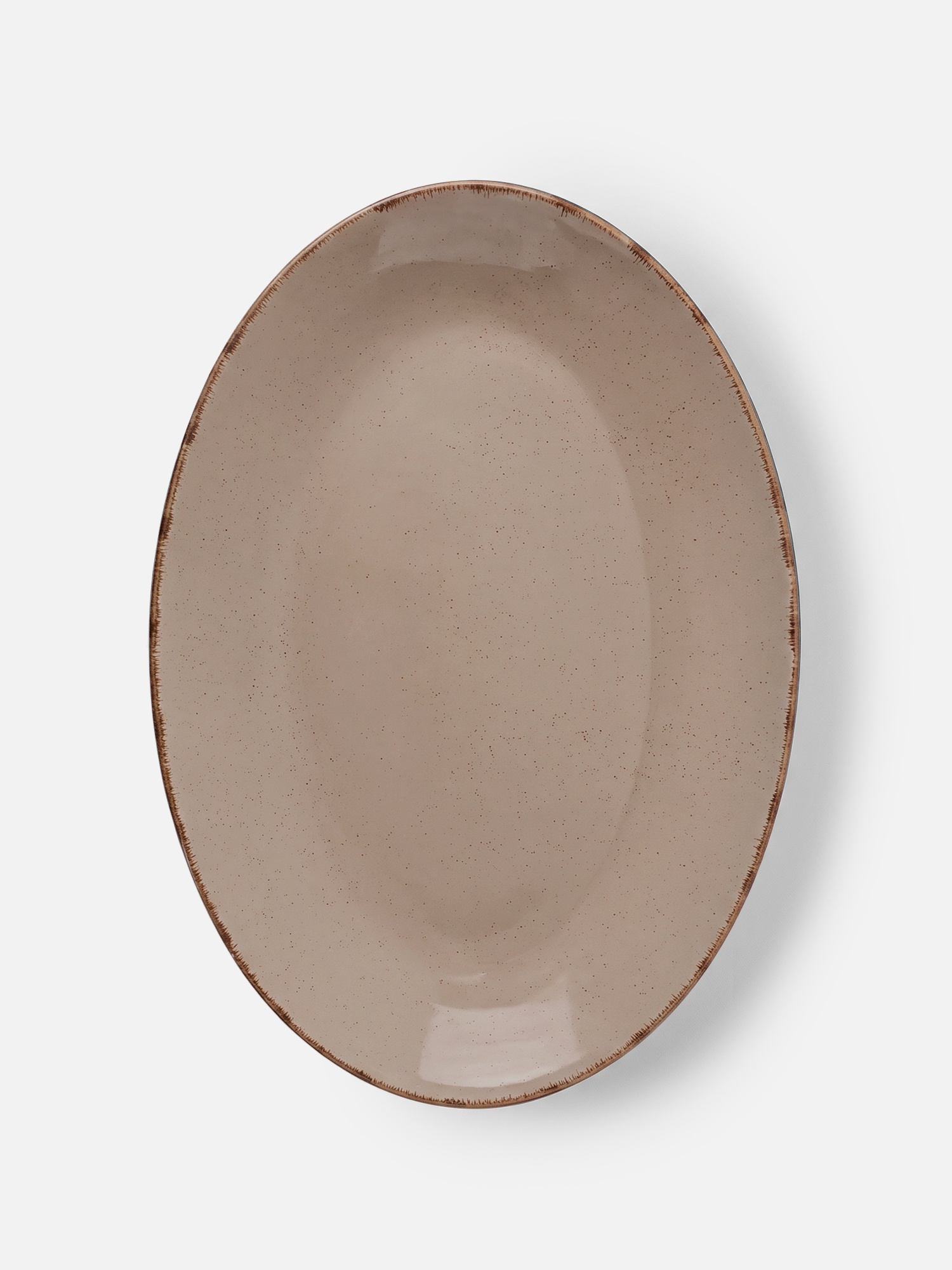 Блюдо овальное, 36х25 см, керамика, мокко, Simple, Savosa