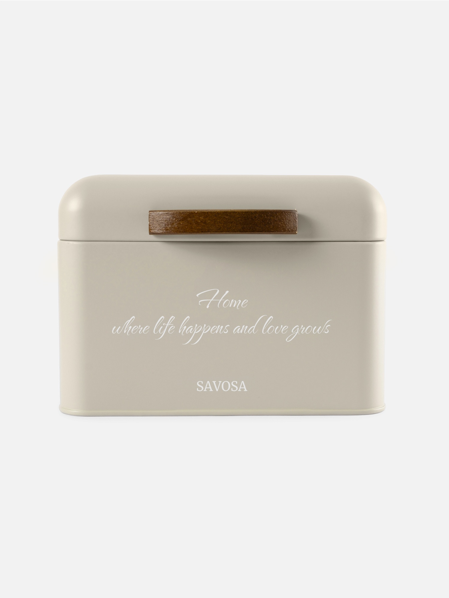 Хлебница квадратная Savosa Vintage 20х20х14 см, металл, бежевая