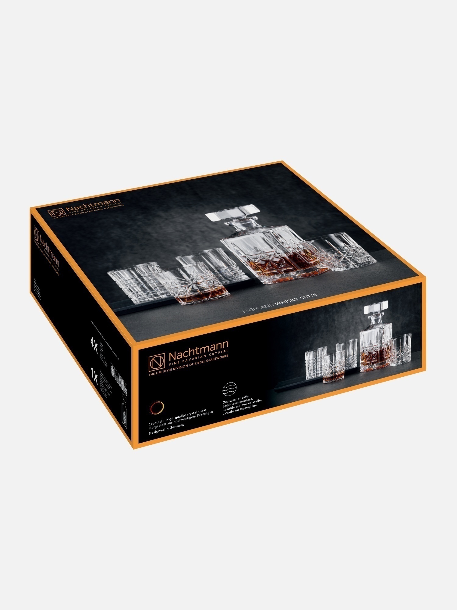 Набор из штофа и 4-х стаканов для виски Nachtmann Highland, 98196, изображение 9