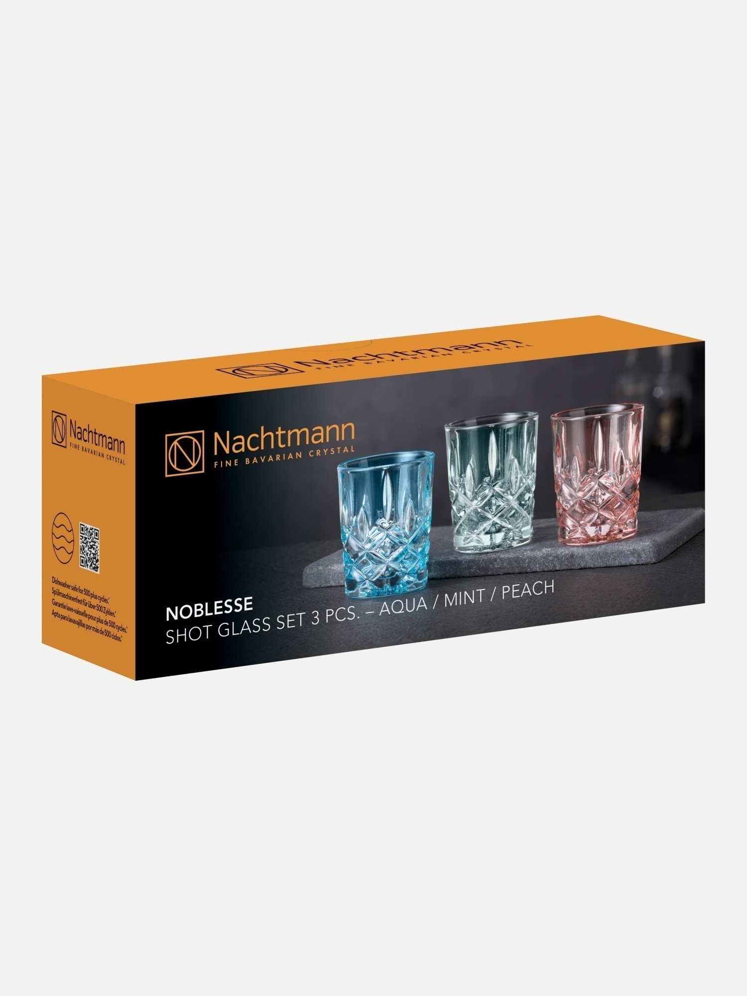 Набор из 3-х стопок 55 мл Nachtmann Noblesse, розовый, голубой, мятны…, изображение 6